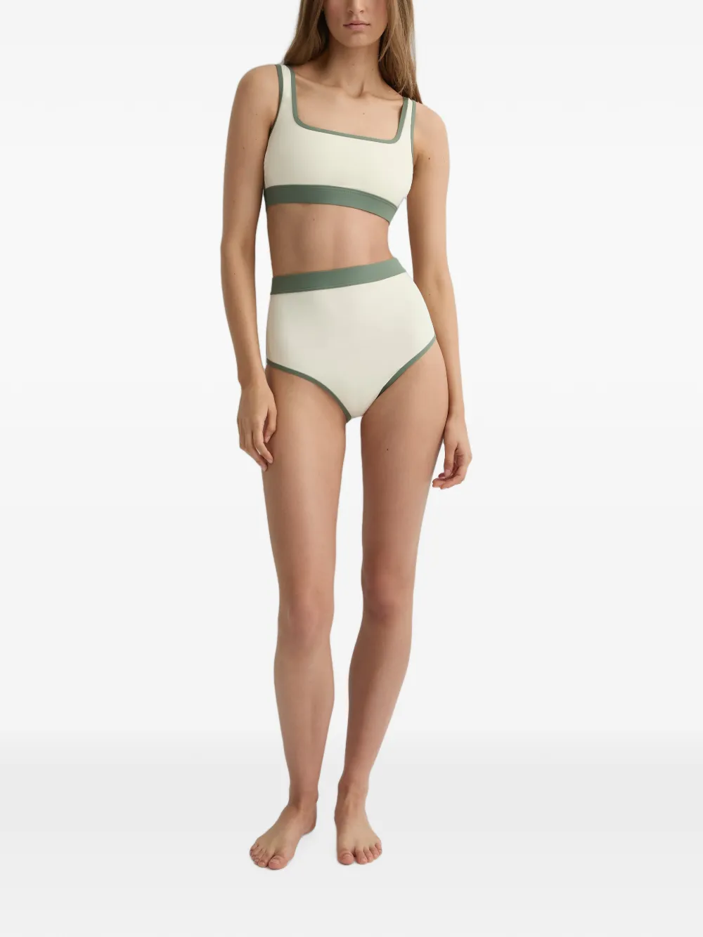 BONDI BORN Jade high-waist bikinislip Beige