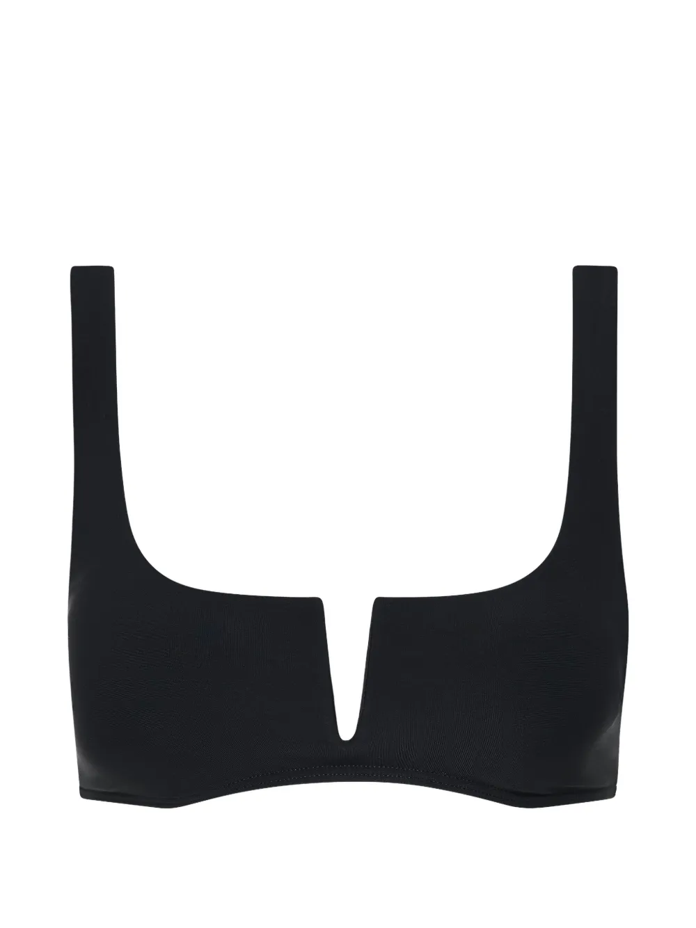 BONDI BORN Top bikini Clio con scollo a V - Nero
