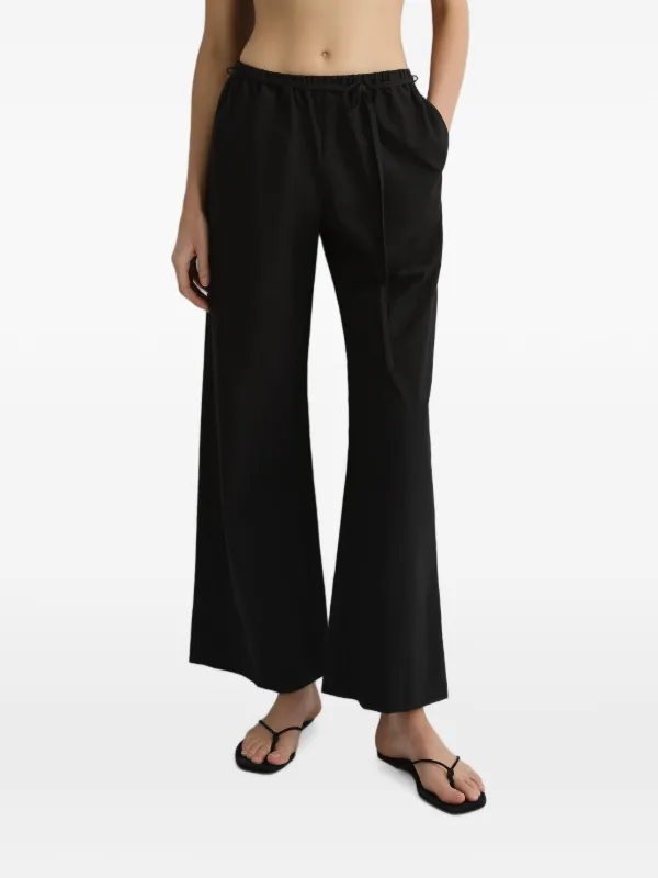 Bondi Born Kyoto Tie-belt Trousers in Black