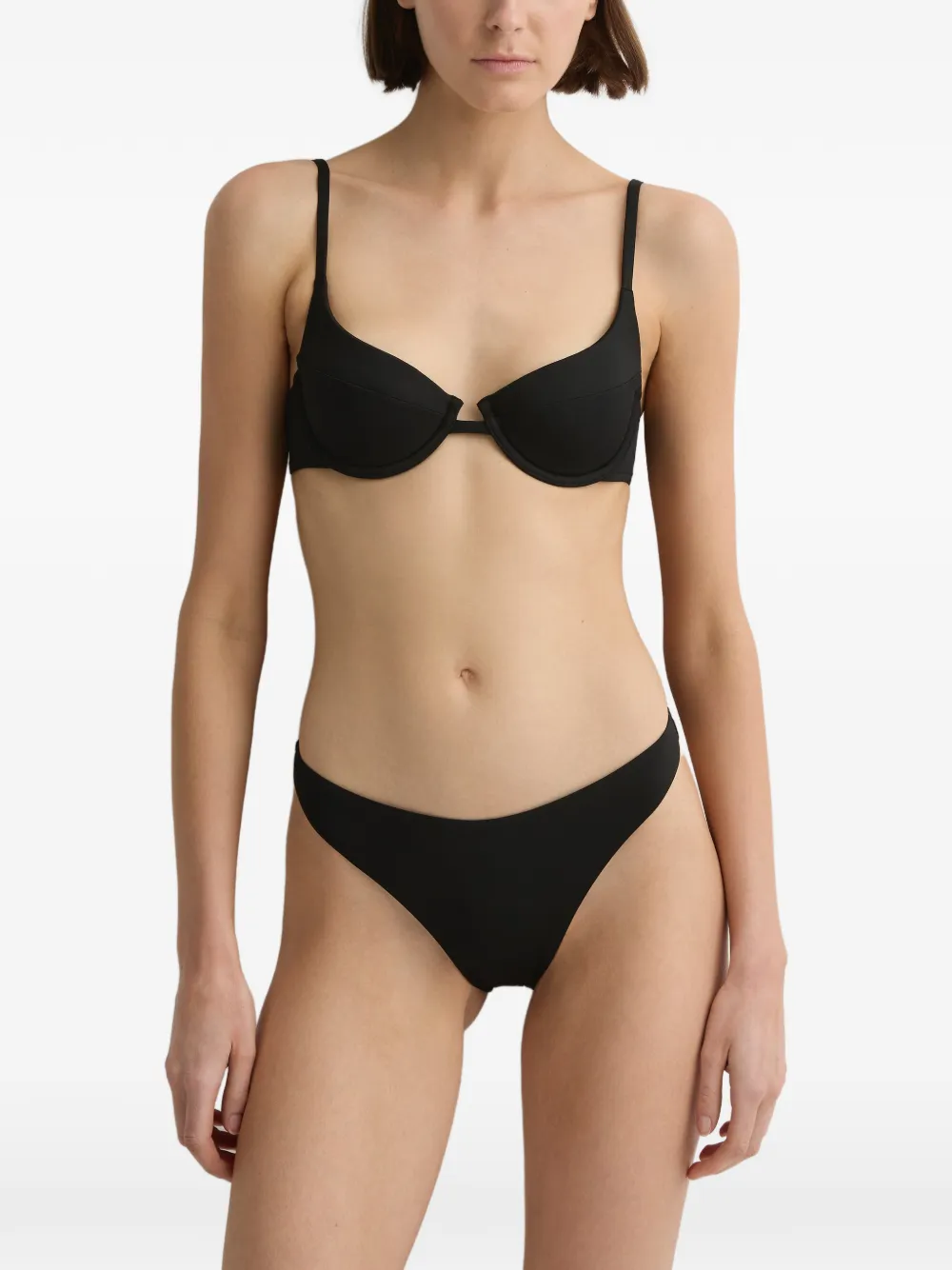 BONDI BORN Top bikini Suki con ferretto - Nero