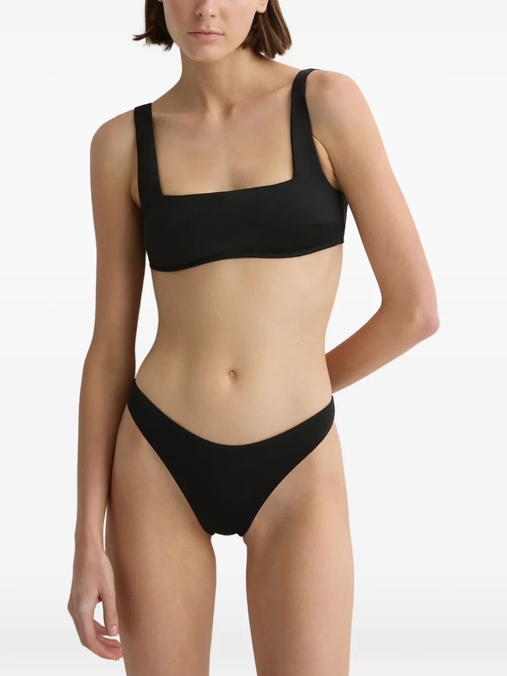 BONDI BORN Leya high waist bikinislip Zwart