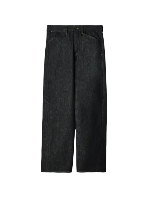 LEMAIRE pantalon à coupe cinq poches en denim épais teint en fil 
