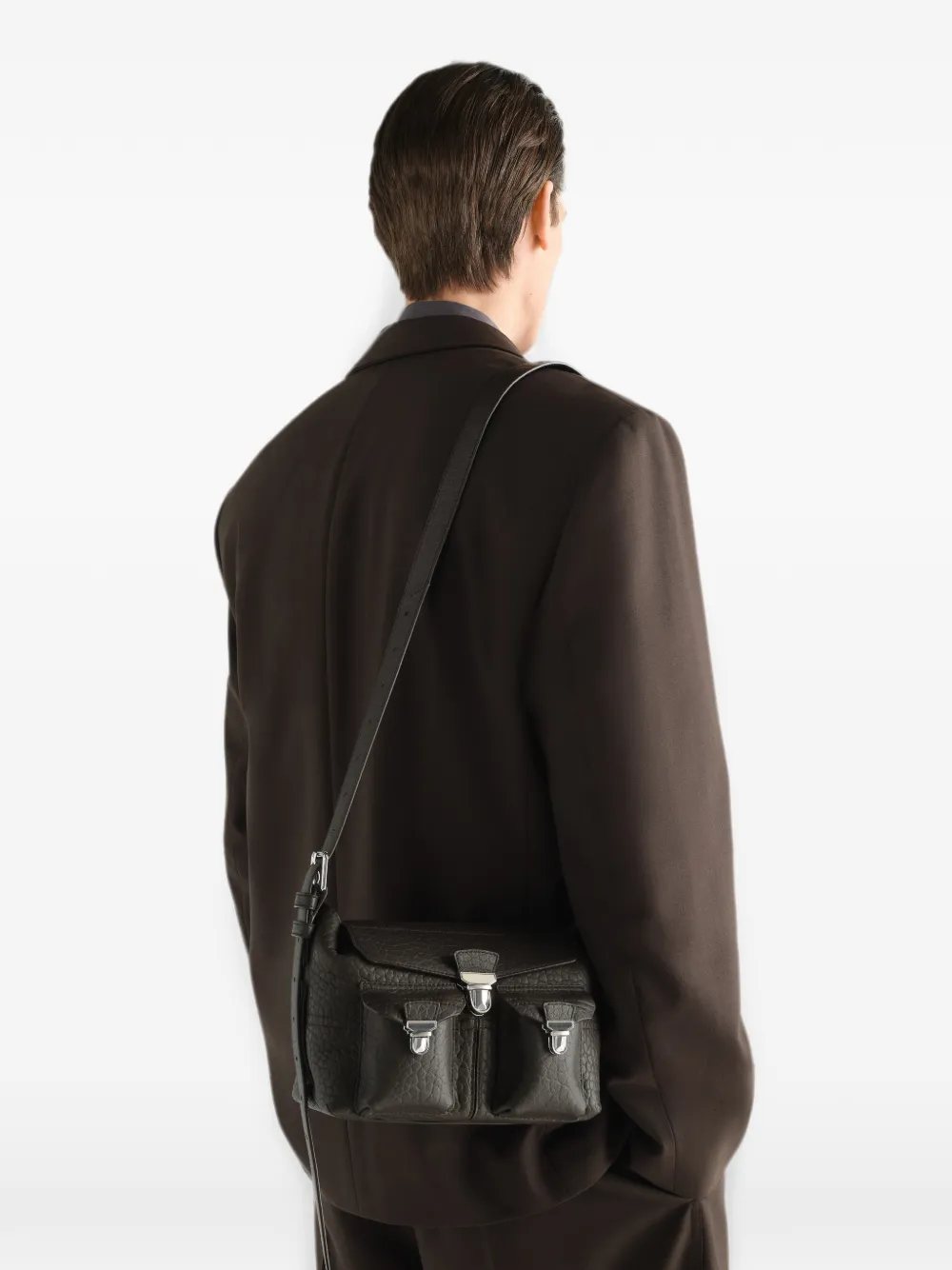 LEMAIRE Soft Gear mini-tas van lamsleer Bruin