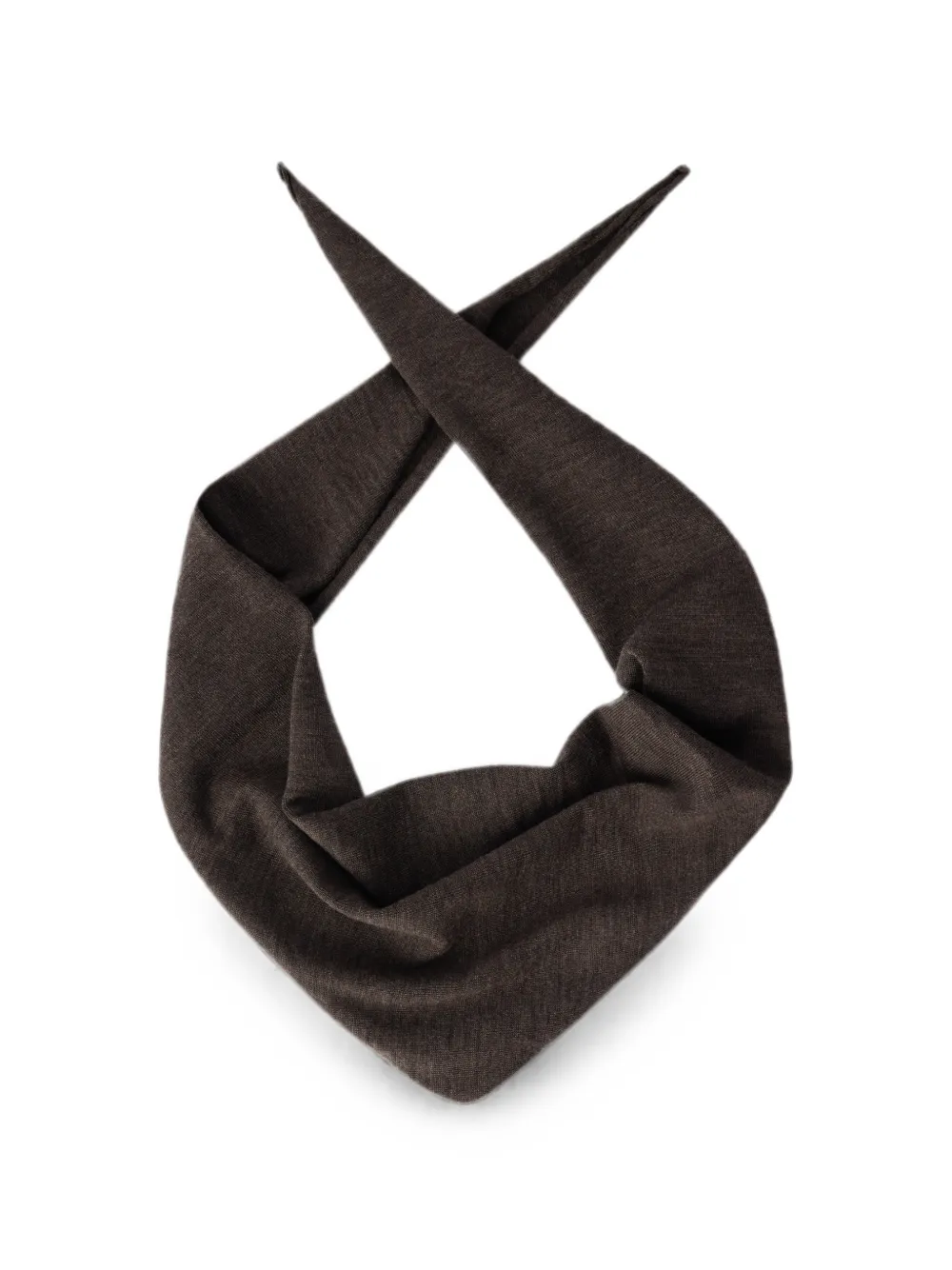 LEMAIRE triangular scarf in fine merino wool - Marrone
