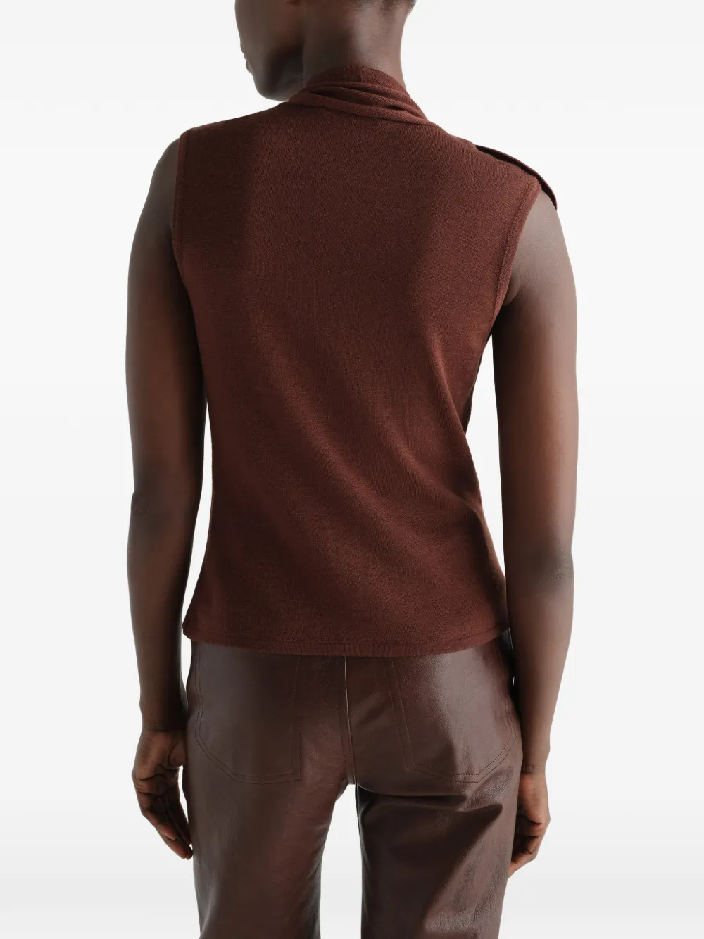 LEMAIRE Mouwloze top Bruin