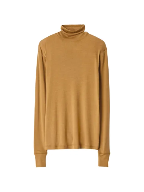 LEMAIRE stand-collar top in wool and silk jersey