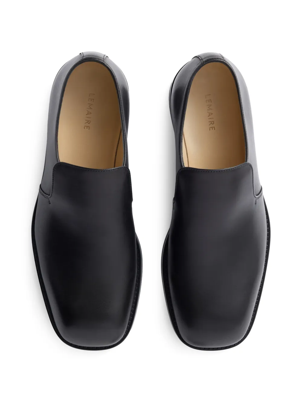 LEMAIRE Formele loafers van glanzend leer Zwart