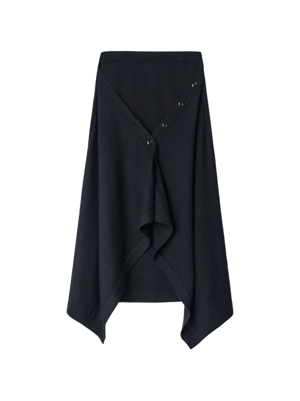 LEMAIRE buttoned skirt in merino wool blend - Black