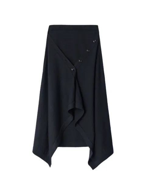 LEMAIRE buttoned skirt in merino wool blend