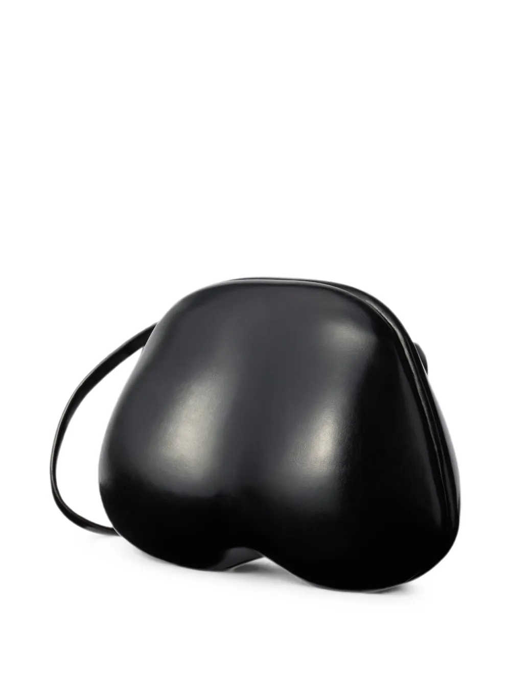 LEMAIRE x Carlos Peñafiel Fesses tas van gepatineerd leer Zwart