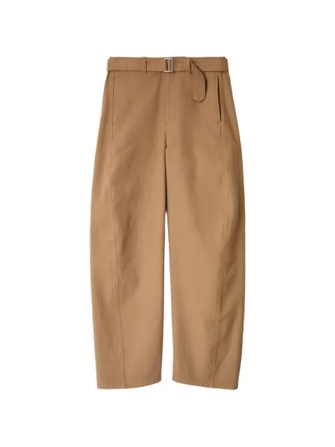 LEMAIRE twisted belted pants in dyed heavy broken twill