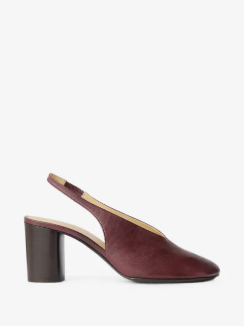 LEMAIRE 80 mm Glove slingback pumps in shaded lambskin