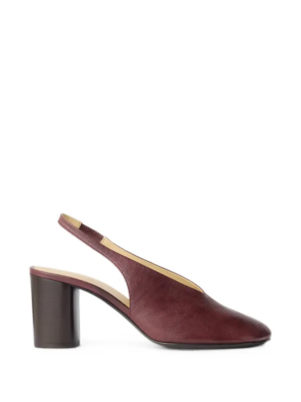 Lemaire 80 Mm Glove Slingback Pumps in Shaded Lambskin in Red