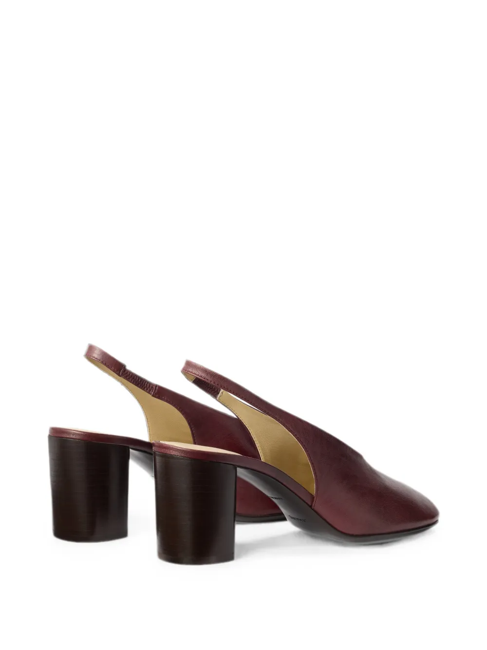 LEMAIRE 80 mm Glove slingback pumps in shaded lambskin Rood