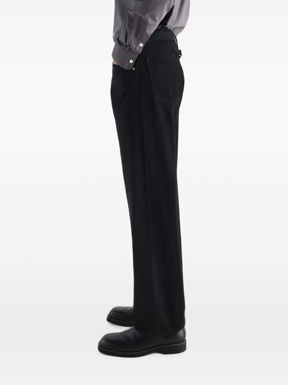 LEMAIRE Straight denim broek met vijf zakken Zwart
