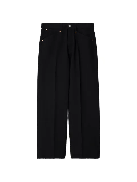 LEMAIRE straight five-pocket pants in black selvedge denim