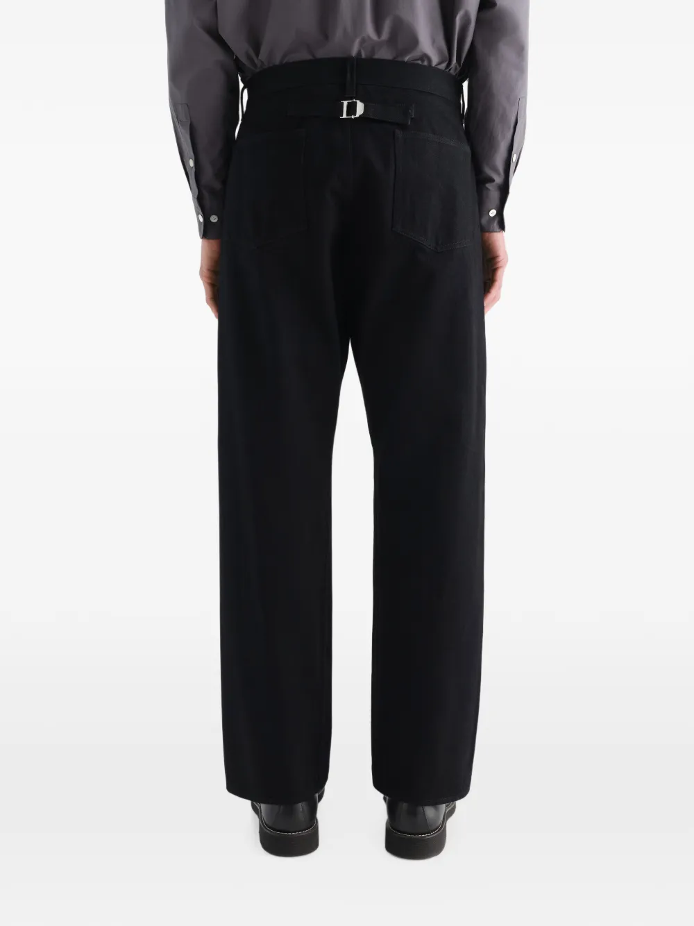 LEMAIRE Straight denim broek met vijf zakken Zwart