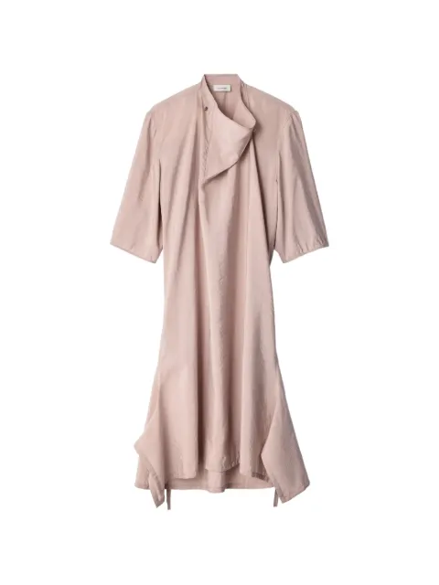 LEMAIRE vestido de seda seca con cuello suave