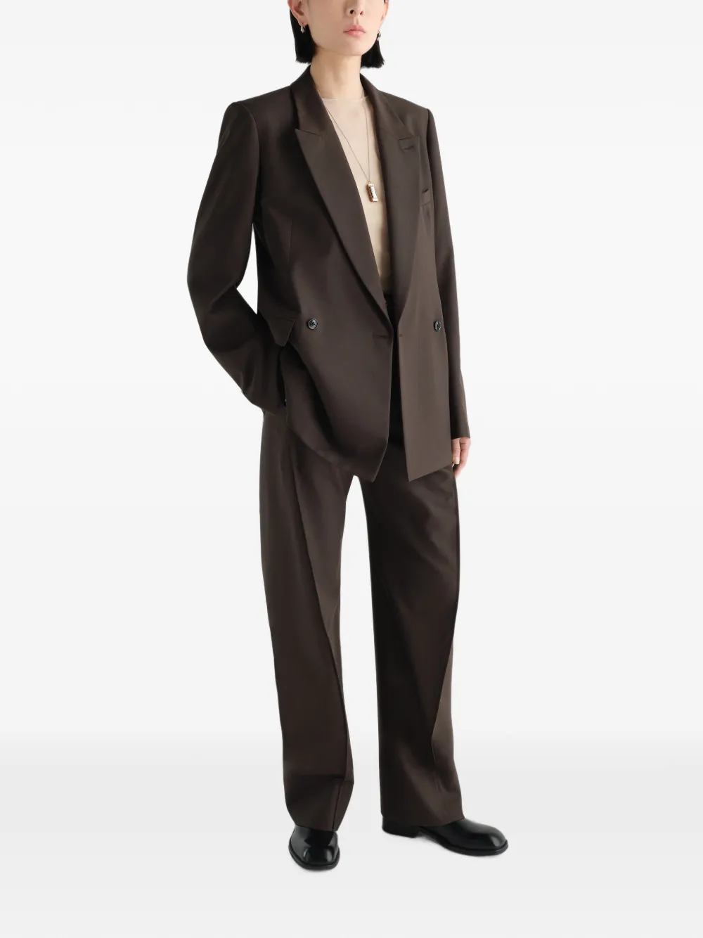 LEMAIRE Blazer met dubbele rij knopen Bruin