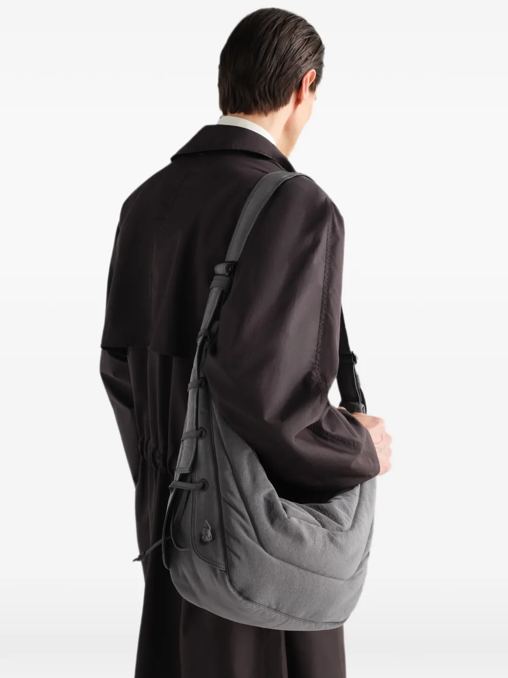 LEMAIRE Medium Soft Game nylon canvas tas Blauw