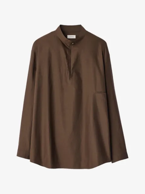 LEMAIRE sailor top in washed cotton and silk blend