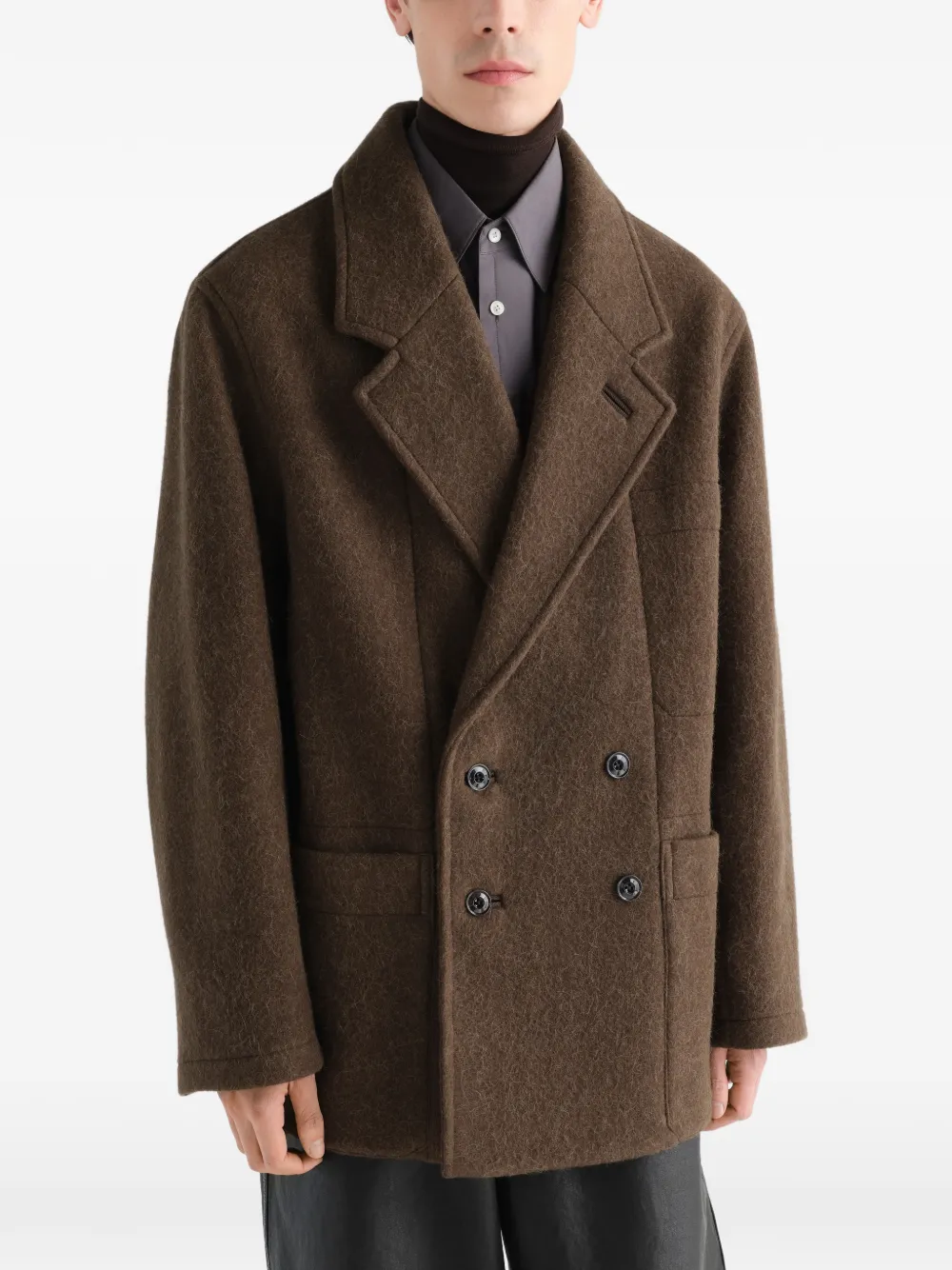 LEMAIRE Blazer met dubbele rij knopen Bruin