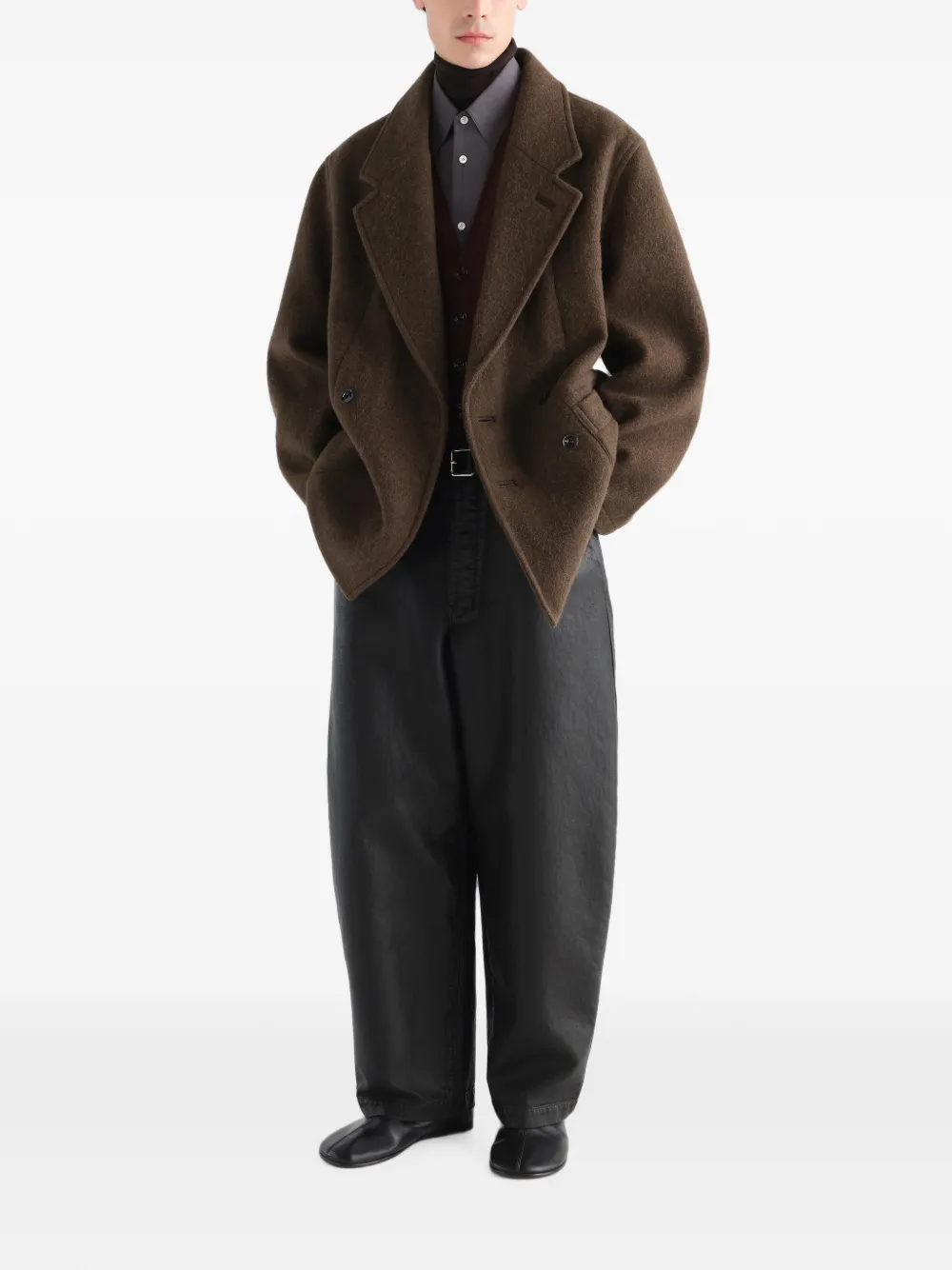 LEMAIRE Blazer met dubbele rij knopen Bruin