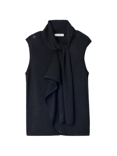 LEMAIRE asymmetrical cardigan in merino wool blend