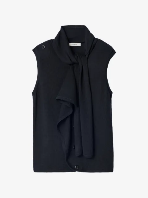 LEMAIRE asymmetrical cardigan in merino wool blend