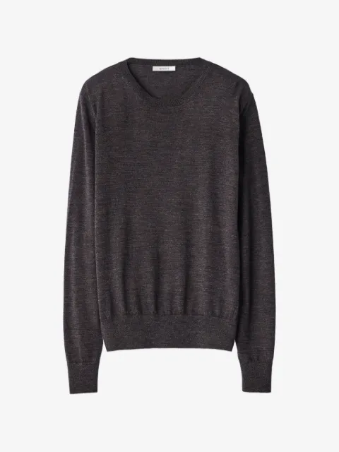 LEMAIRE crew-neck sweater in fine Mouliné merino wool