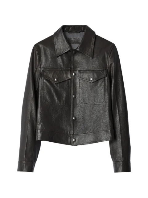 LEMAIRE chamarra trucker de piel brillante