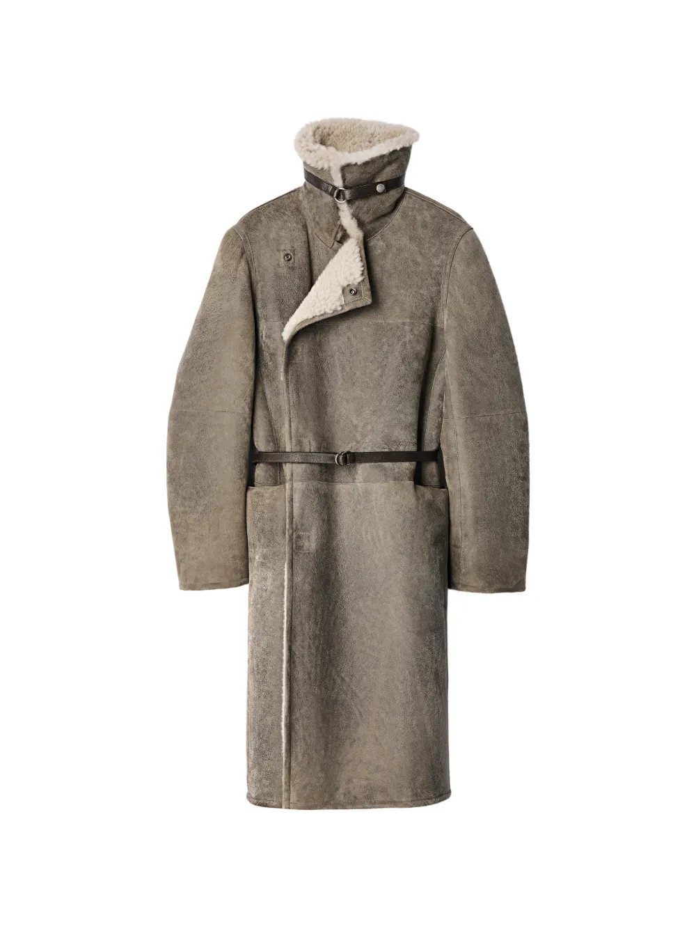 LEMAIRE Cappotto in shearling di agnello naturale - Marrone