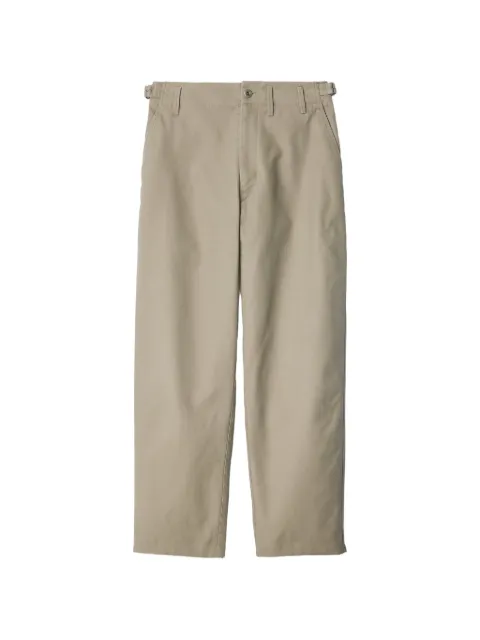LEMAIRE pants tapered de sarga de algodón