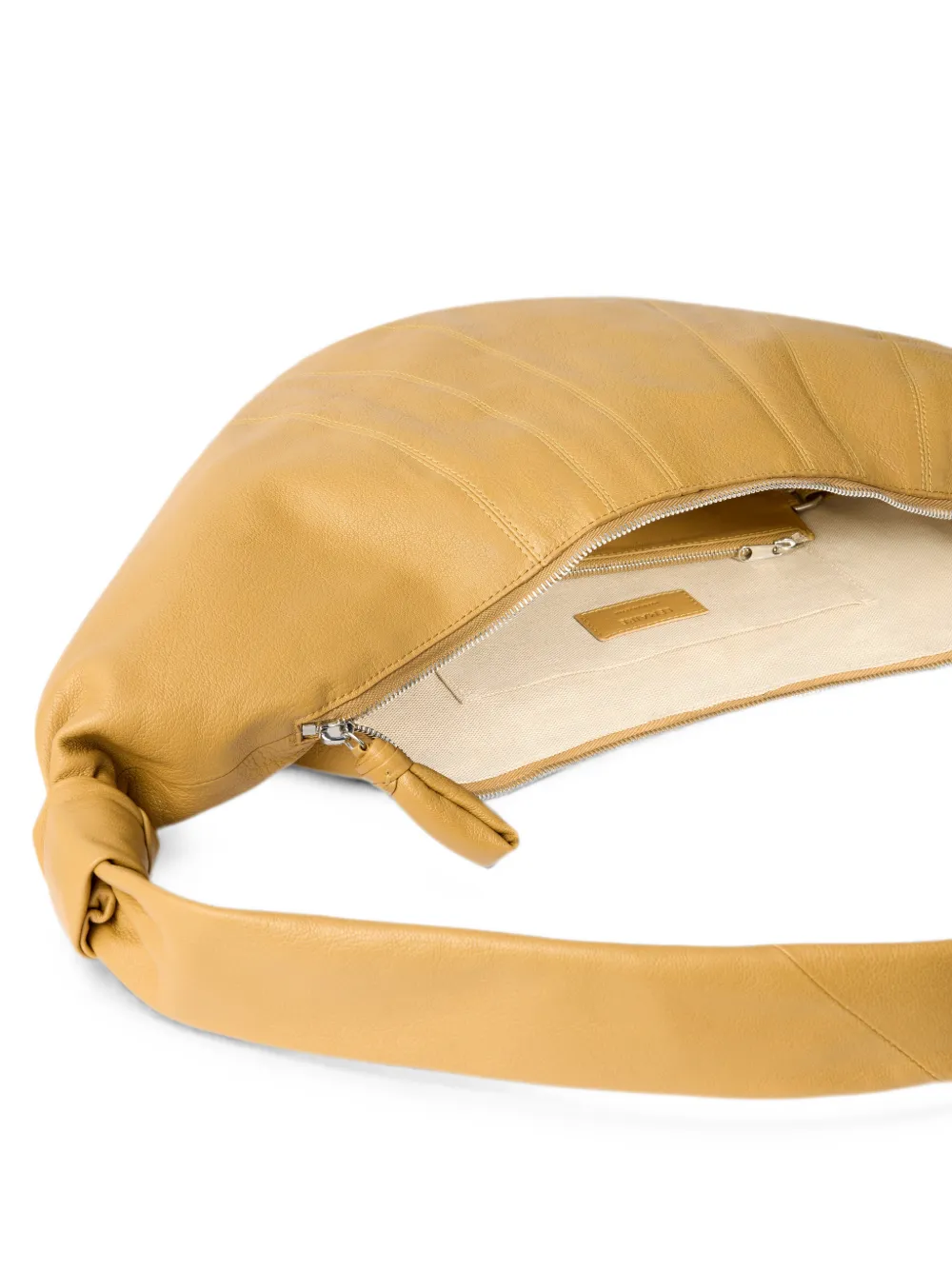 LEMAIRE Grote Croissant geitenleren tas Beige