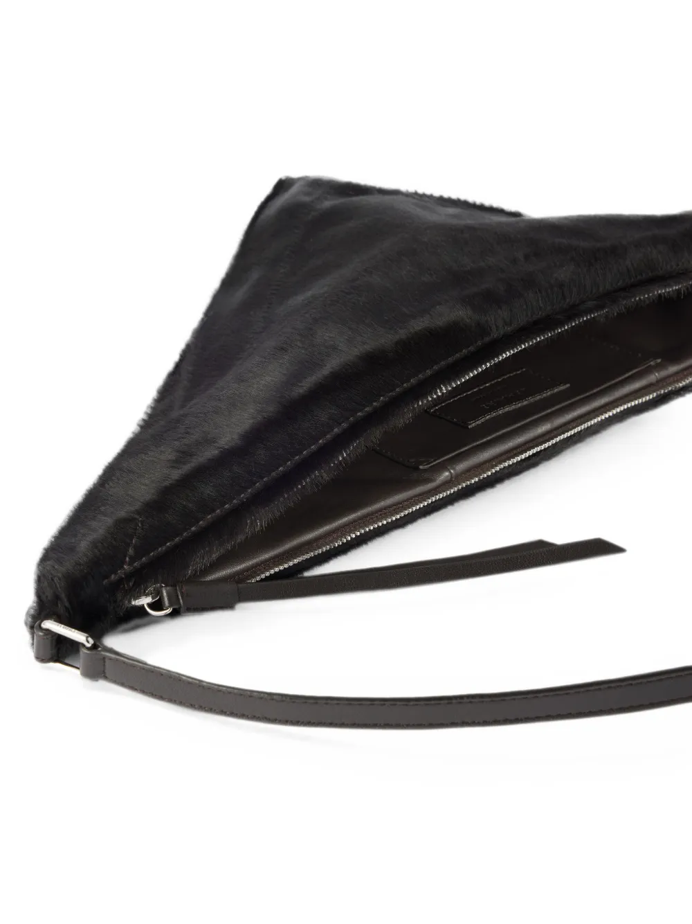 LEMAIRE Pocket Scarf leren tas Zwart