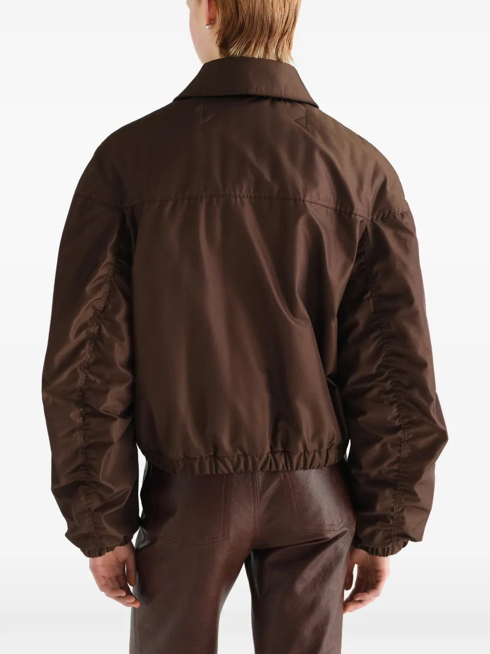 LEMAIRE quilted blouson in water-repellent canvas Bruin