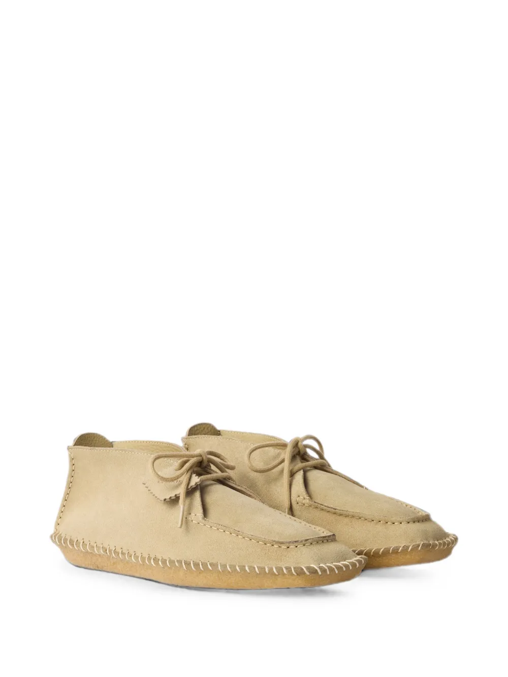 LEMAIRE desert moccasins in reversed suede leather Beige