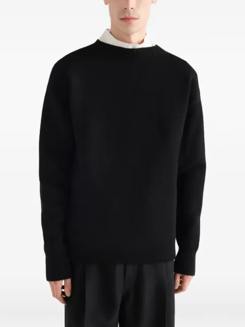 LEMAIRE boat-neck sweater in double-face virgin wool