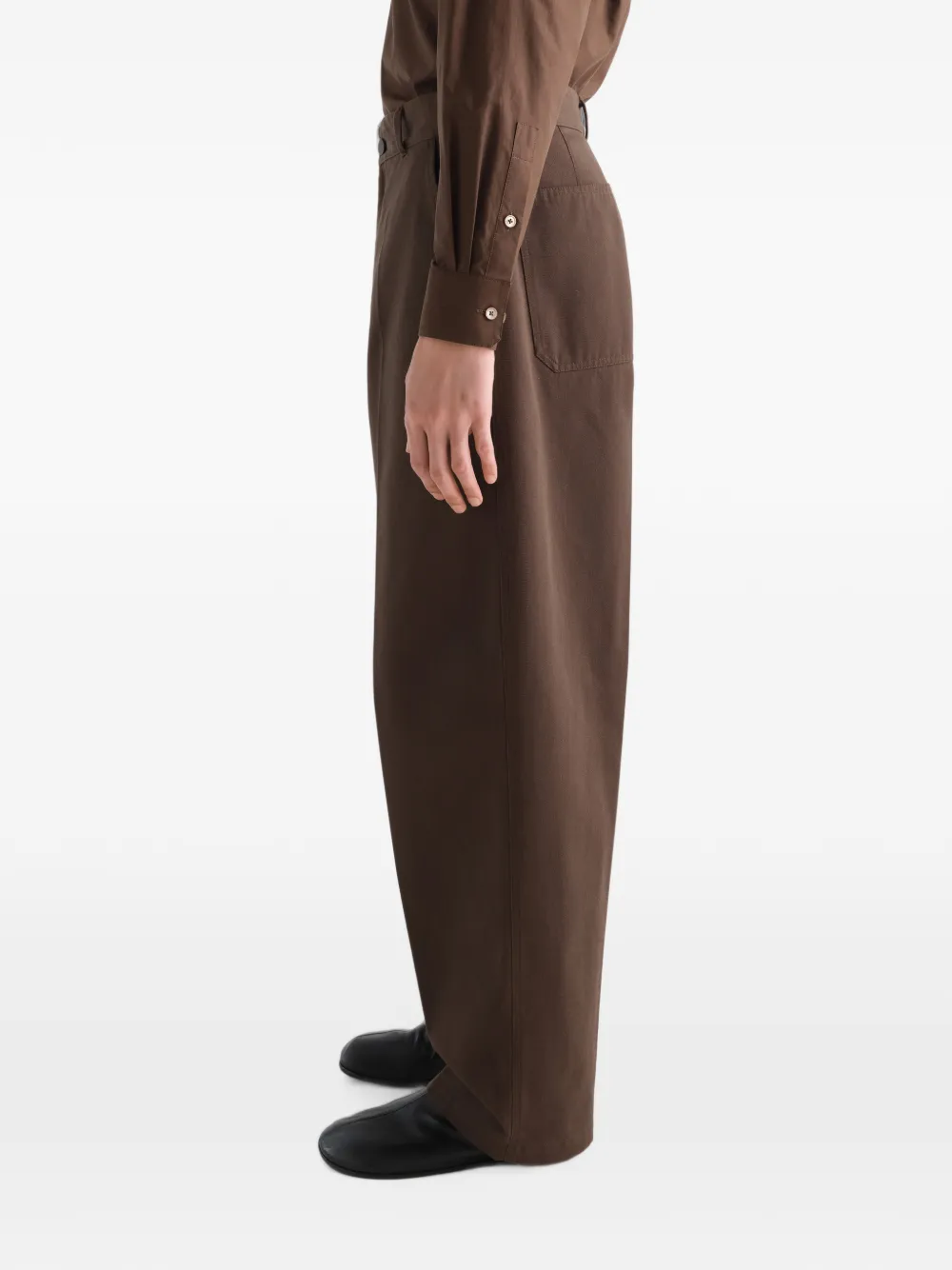 LEMAIRE Twill broek van polykatoen Bruin