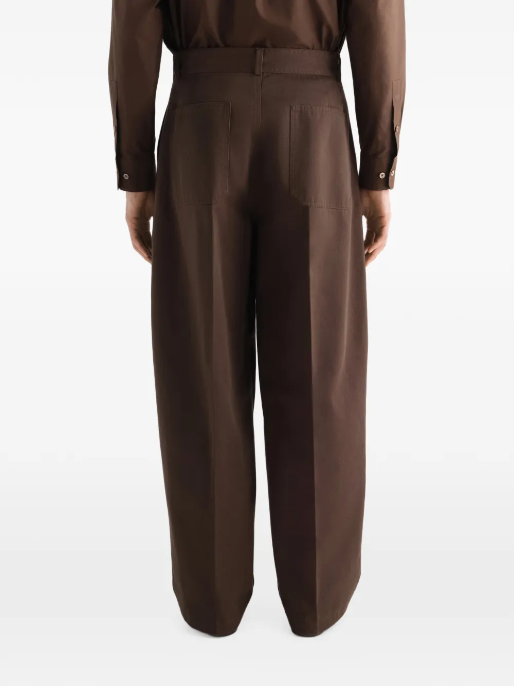 LEMAIRE Twill broek van polykatoen Bruin