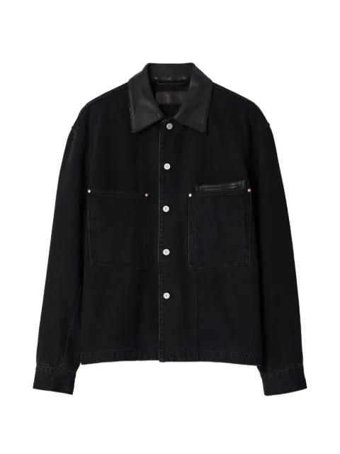 LEMAIRE workwear overshirt in black selvedge denim