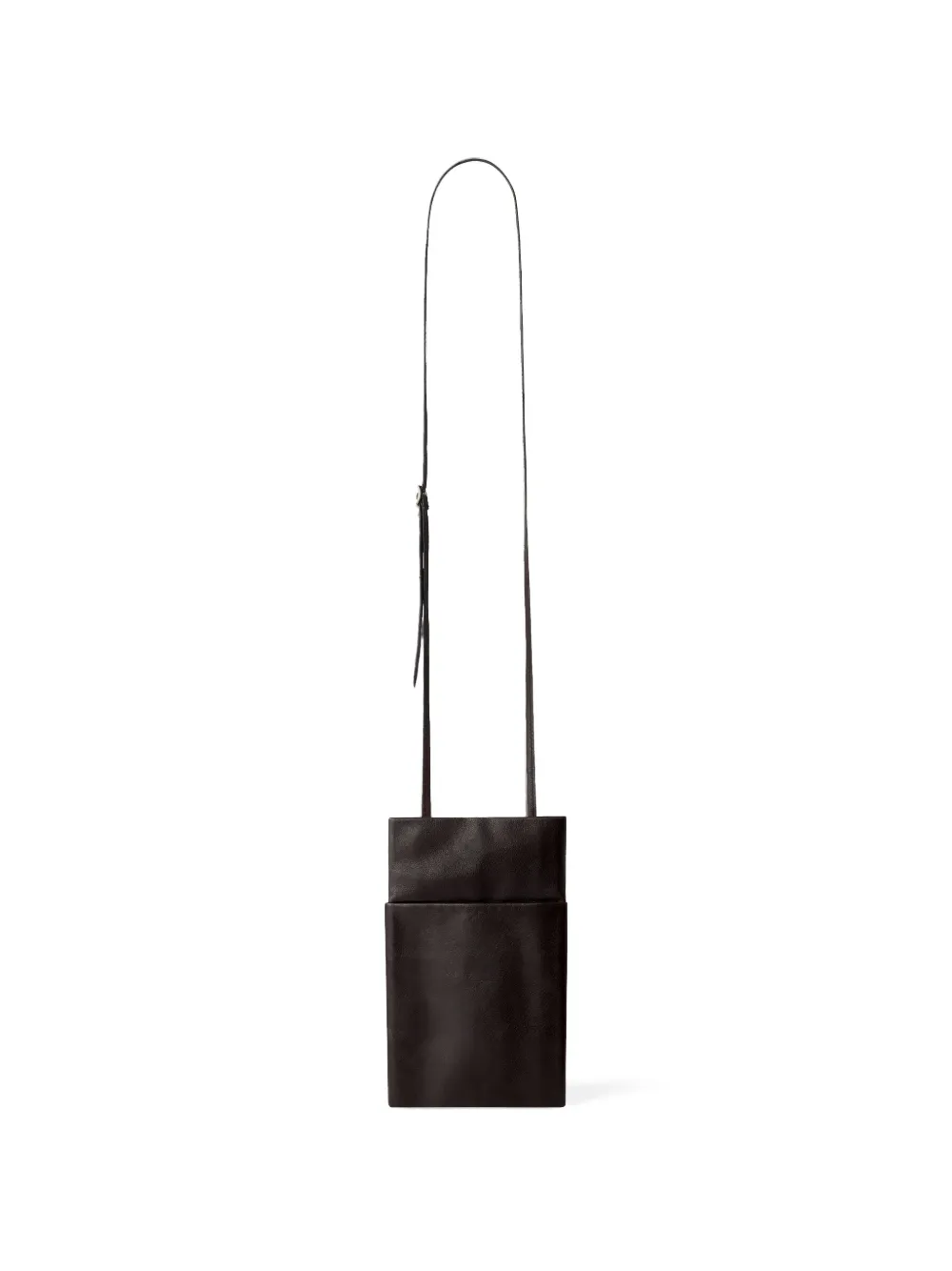 LEMAIRE Pouch Book in pelle pieno fiore - Marrone
