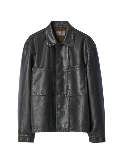 LEMAIRE workwear overshirt in coated denim