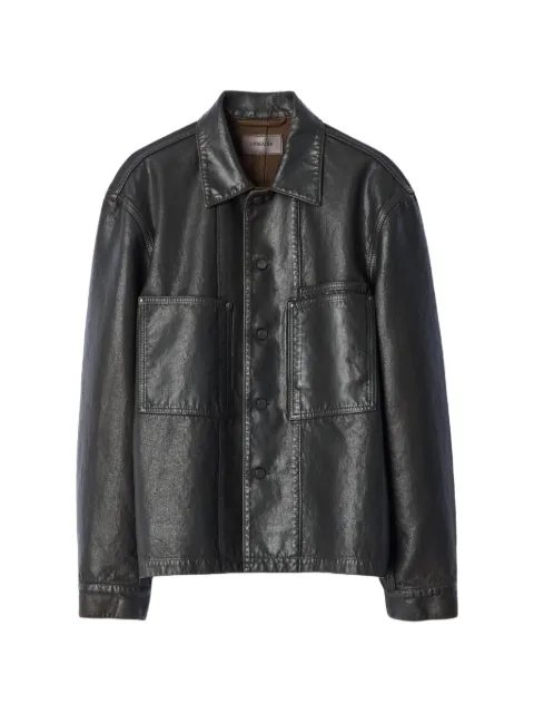 LEMAIRE workwear overshirt in coated denim