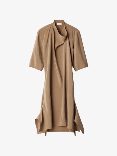 LEMAIRE soft-collar dress in dry silk