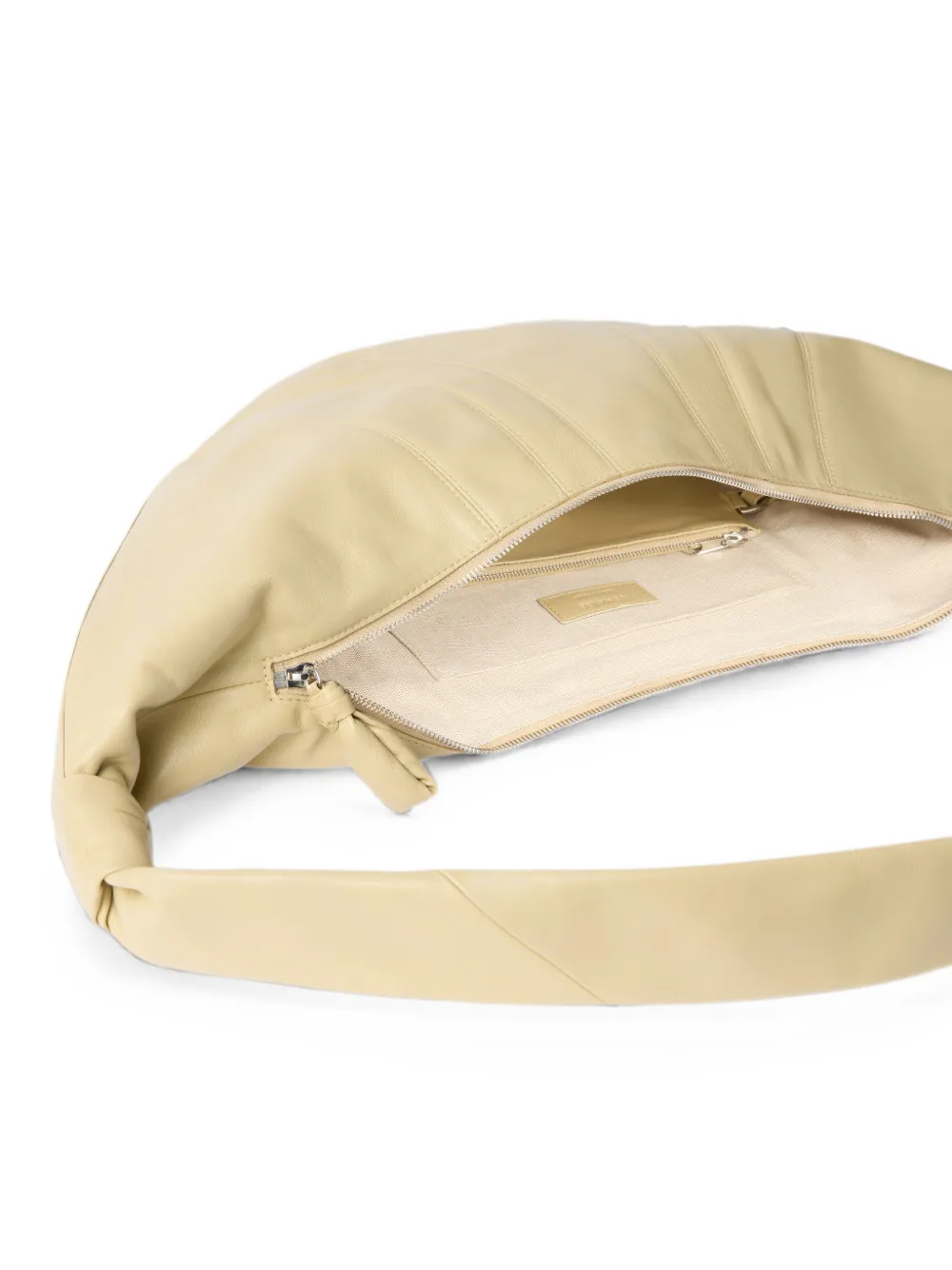 LEMAIRE Grote Croissant leren tas Geel