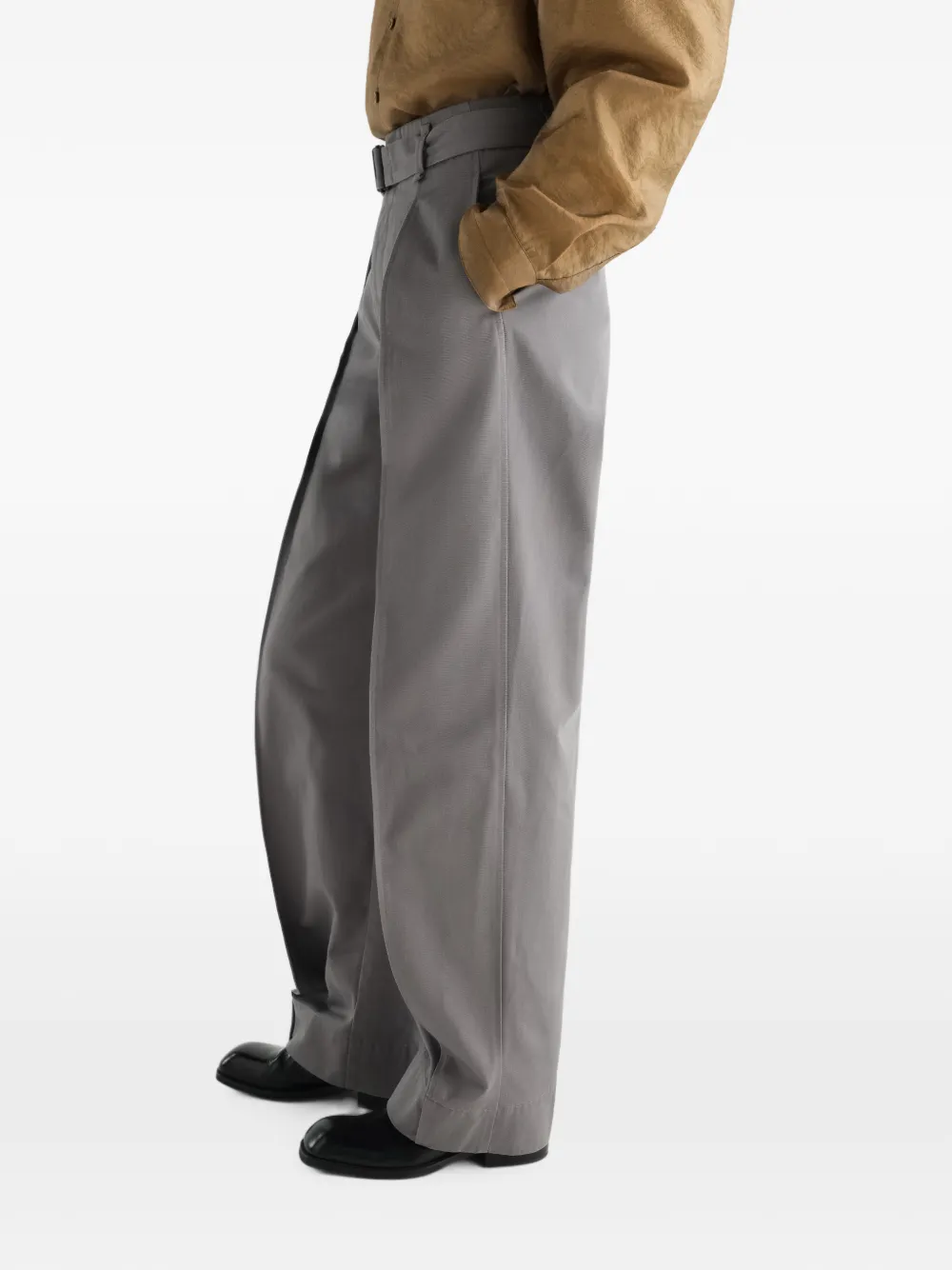 LEMAIRE Twill broek van polykatoen Grijs