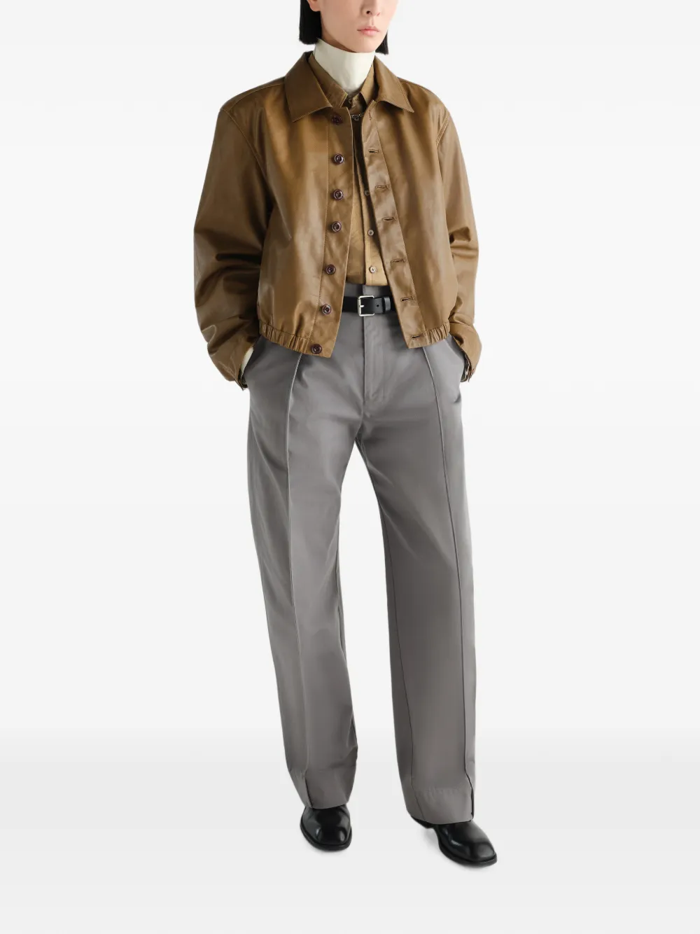 LEMAIRE Twill broek van polykatoen Grijs