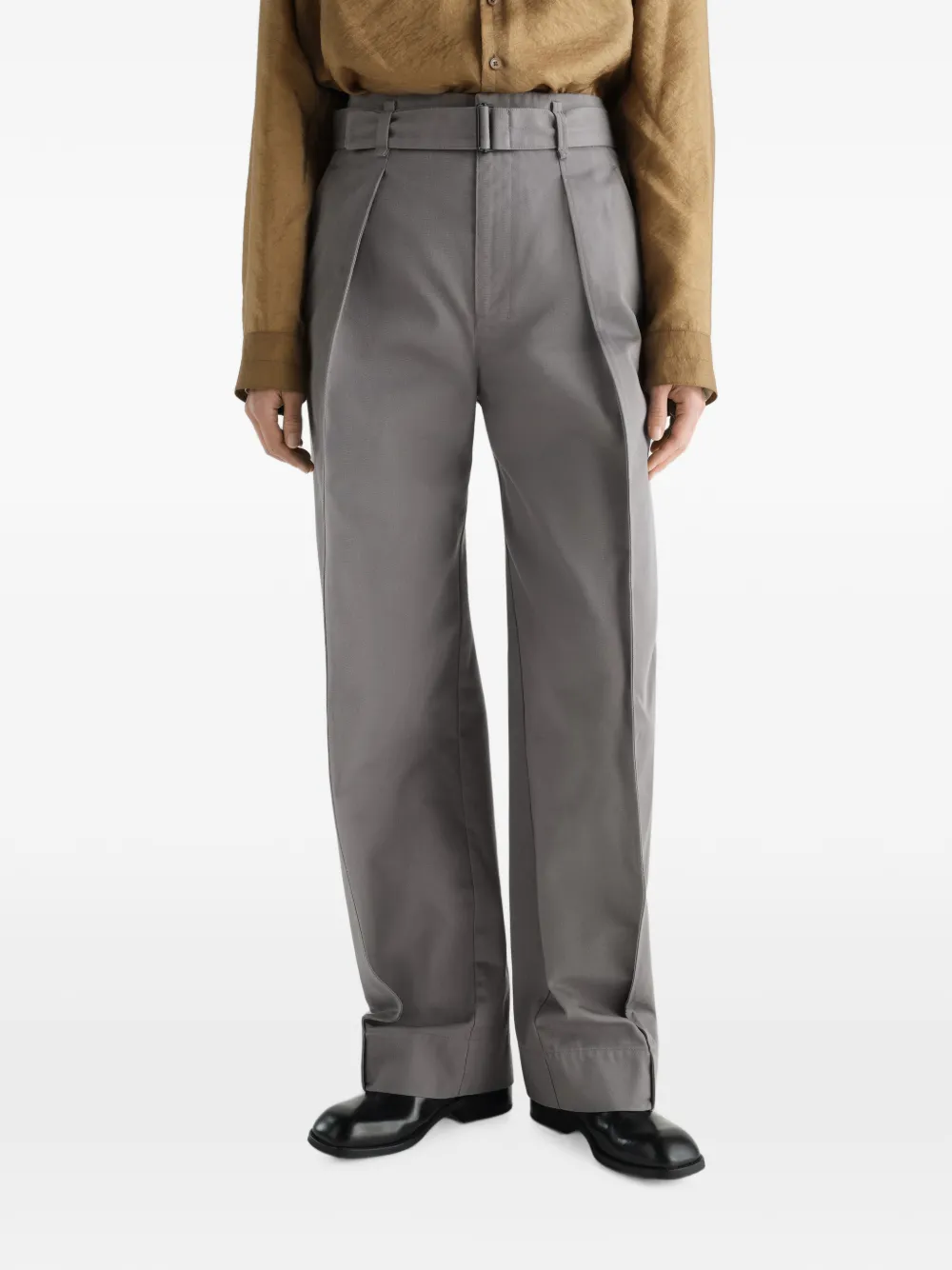 LEMAIRE Twill broek van polykatoen Grijs