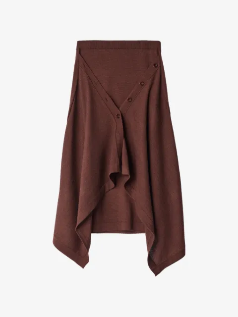 LEMAIRE buttoned skirt in merino wool blend